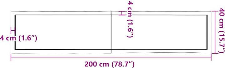 Produktbild VidaXL Aneta (200 x 40 x 6 cm)