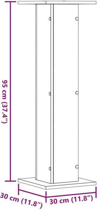 Actual product image VidaXL Speaker stand 2 pcs. -Optics 30 x 30 x 95 cm (1 pair, Stand)
