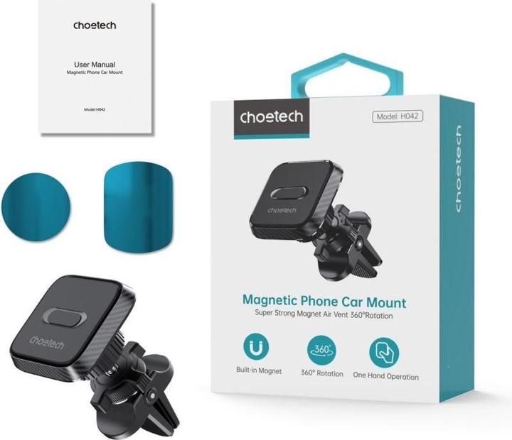 Immagine prodotto Choetech Supporto magnetico da auto H042 per bocchetta dell'aria - nero