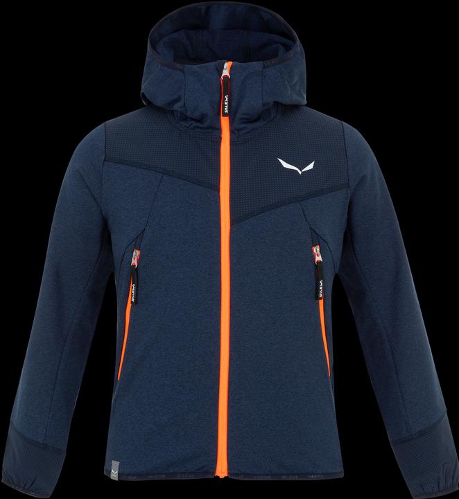 Actual product image Salewa Agner Melange Polarlite Full Zip Kids Hooded Jacket (140)