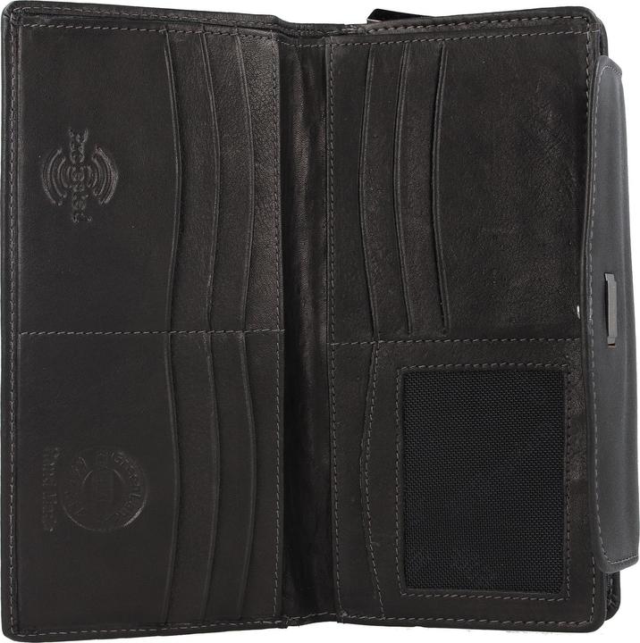 Image du produit Greenland Nature Black Nappa Porte-monnaie en cuir RFID 19 cm