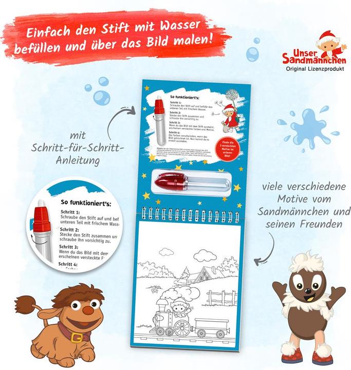 Produktbild Unser Sandmännchen Zaubermalspass mit Wasserstift