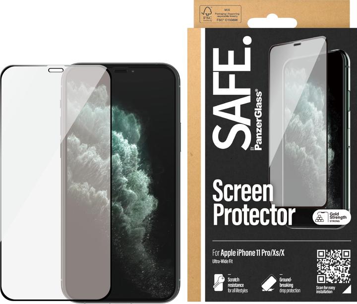 Actual product image Safe. Screen protector Case Friendly iPhone X/Xs/11 Pro (1 Piece, Apple iPhone X, Realme 11 Pro+)