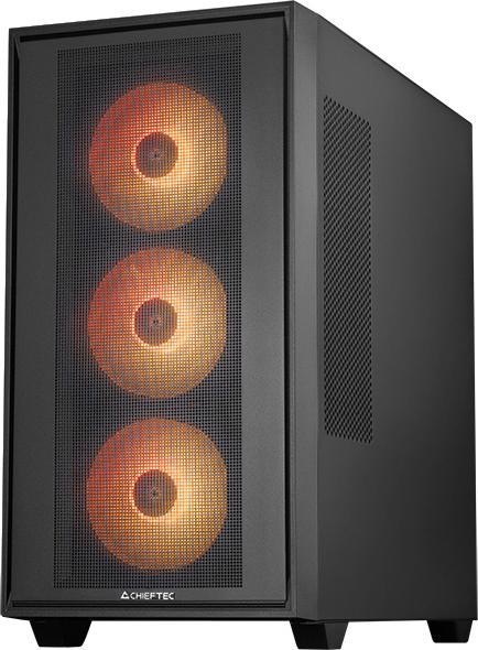 Actual product image Chieftec Hunter 3 GS-03B-OP (schwarz, Tempered Glass) (mATX, Mini-ITX, E-ATX)