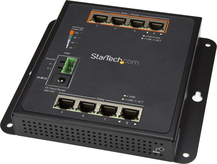 StarTech 8 Port POE Managed Ethernet Switch - 30W per PoE+ Port - Industrial Managed Wall Mount... (8 Ports)