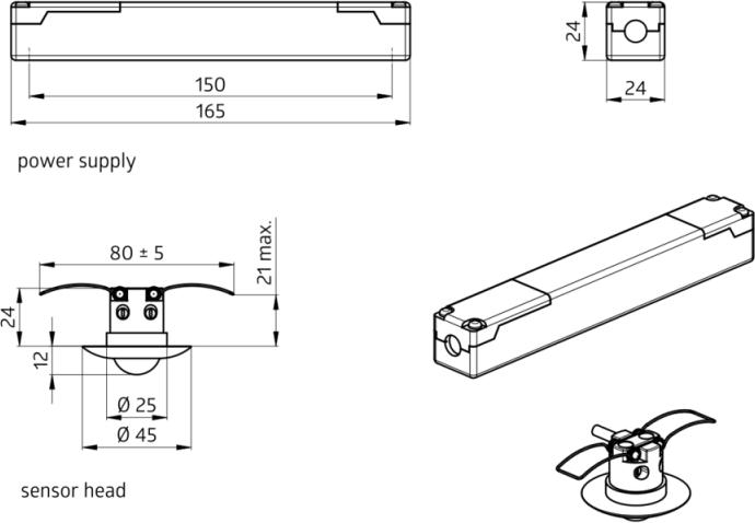 Produktbild BEG 92902 Mini-Bewegungsmelder PD9-1C-DE RAL9010 (12 m)