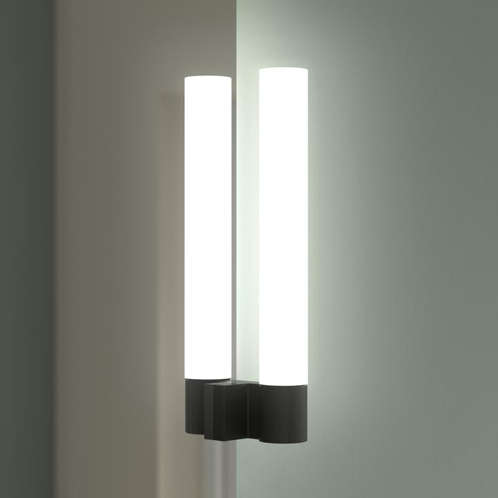Actual product image Duravit Sivida mirror, diamond black matt, 1250x36x650mm, top light, sensor switch, mains connection