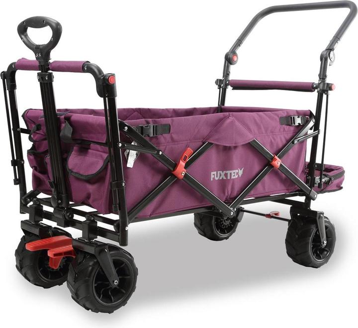 Immagine prodotto Fuxtec Strand-Bollerwagen FX-CTB800 mit UV-geschütztem Sonnendach,Schiebegriff & Innenraumverlängeru