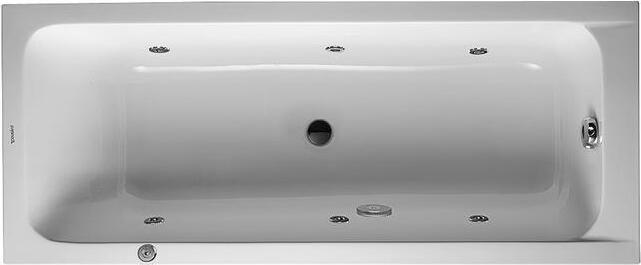 Actual product image Duravit Rectangular whirlpool tub D-CODE 110 l 1700x700 we 1 RS Jet Project (110 l, 170 cm, 70 cm)