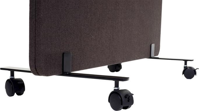 Produktbild Mendler Akustik-Trennwand, Büro-Sichtschutz Raumteiler Pinnwand, doppelwandig rollbar Stoff/Textil - 167x80c (167 x 80 x 39 cm)