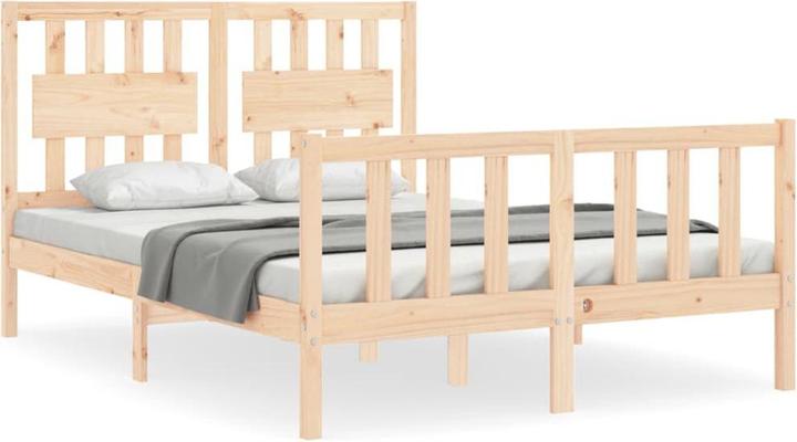 Immagine prodotto VidaXL Massivholzbett mit Kopfteil 4FT6 Double (135 x 190 cm)