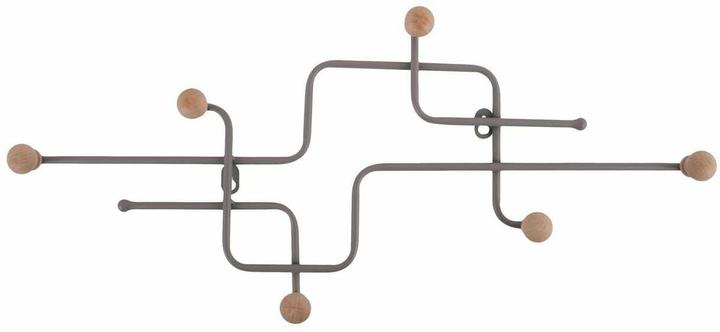 Produktbild present time Wandgarderobe Metro 60.5 x 26.5 cm, Cool grey