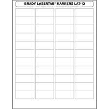 Immagine prodotto Brady LAT-13-707-2,5, poliestere, opaco, bianco, 47,63 x 21,16 mm, adesivo permanente, lettera USA, 4