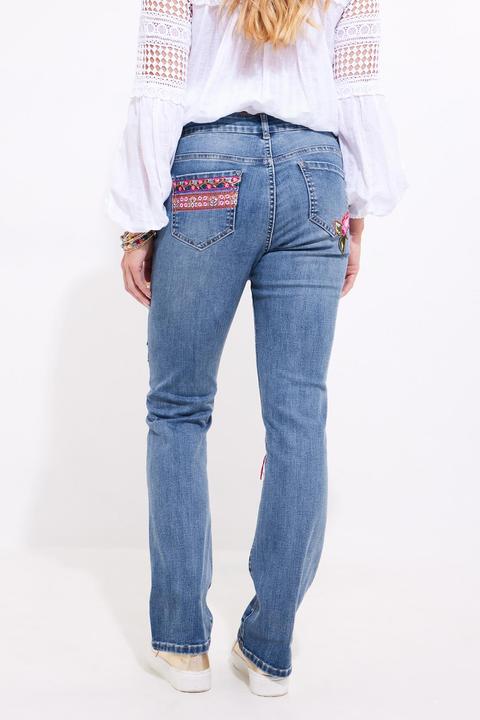 Actual product image Joe Browns LIMITED EDITION Patchwork Straight Leg Jeans (46)
