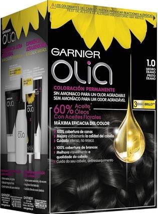Produktbild Garnier OLIA Coloración Permanente #1,0 Negro Ebano 4 pz (#1,0 Negro Ebano)