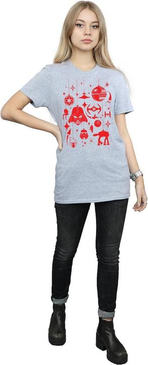 Immagine prodotto Star Wars Christmas Decorations Maglietta Ampia Donna (L)