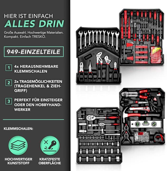 Image du produit Tresko Kit d'outils (949 pièces)