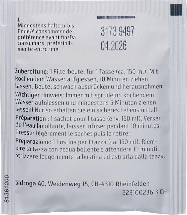 Nährwerte und Zutaten Sidroga Wellness Silhouette (20 g)