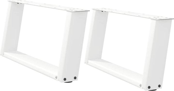 Actual product image VidaXL U-shaped coffee table legs 2 pcs. White 60x(30-31) cm steel table leg