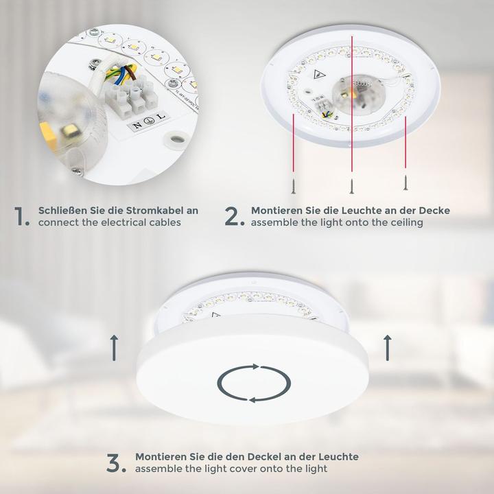 Produktbild B.K.Licht Bad-Deckenleuchte (1200 lm)