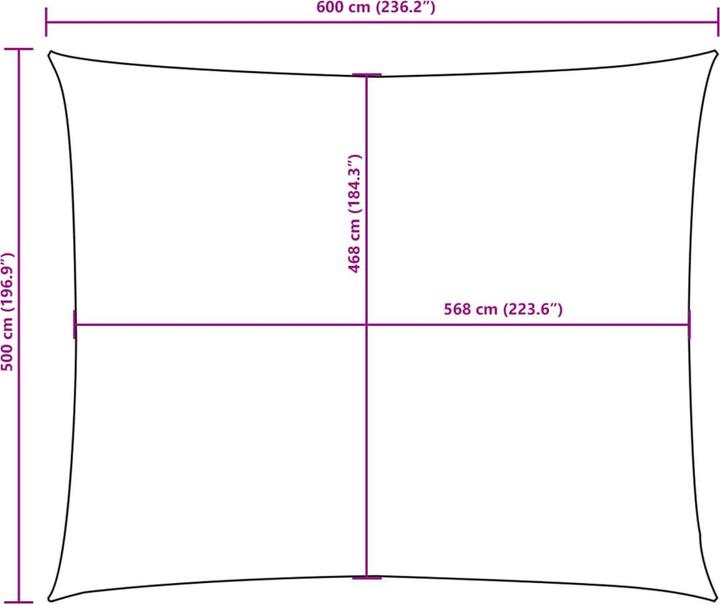 Produktbild VidaXL Sonnensegel (500 x 600 cm)