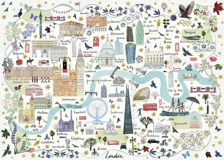 Immagine prodotto Gibsons Puzzle Mappa di Londra 1000 pezzi (1000 pezzi)