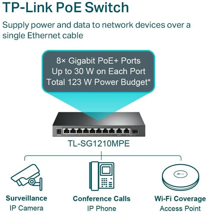 Produktbild TP-Link TL-SG1210MP (9 Ports)