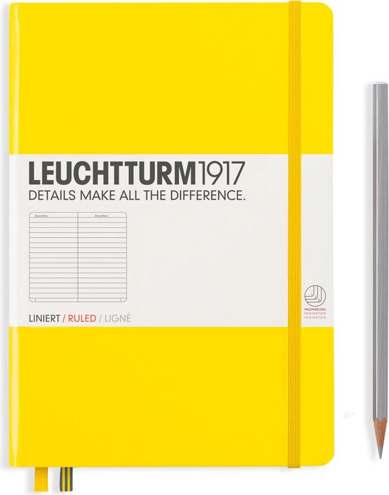 Leuchtturm1917 Notizbuch (A5, Liniert, Harter Einband)