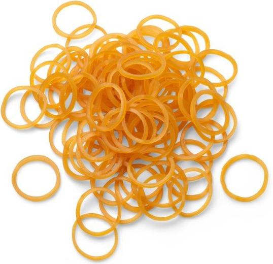 Actual product image Trisa Mini Rasta hair elastics blond 20 mm 120 pcs. (Hair tie)