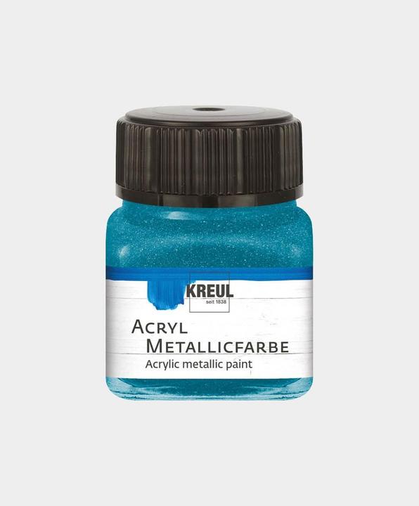Image du produit Kreul Peinture acrylique métallique, crémeuse et opaque, 20 ml (Petrol, 20 ml)