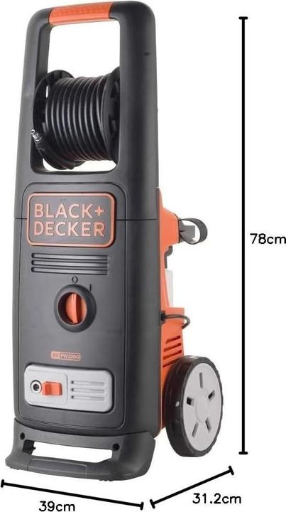 Actual product image Black & Decker Black+Decker High Pressure Cleaner with Patio Cleaner Deluxe and Brush BXPW2200PE (Electrical connection)