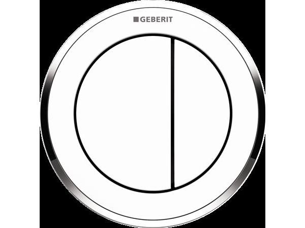 Image du produit Geberit Télécommande type 10 poignée pneumatique de meuble à 2 niveaux blanc/chrome/blanc