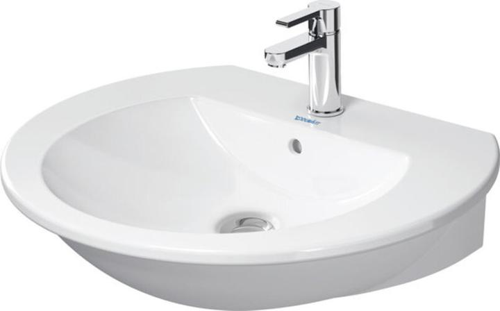 Produktbild Duravit Waschtisch DARLING NEW m ÜL HLB 1 Hahnloch 650x550mm weiss (550 mm, 650 mm)