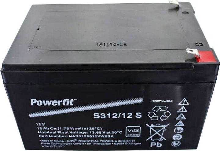 Immagine prodotto Exide Batteria Powerfit S312/12S, connessione 4,8mm (12 V, 12 Ah)