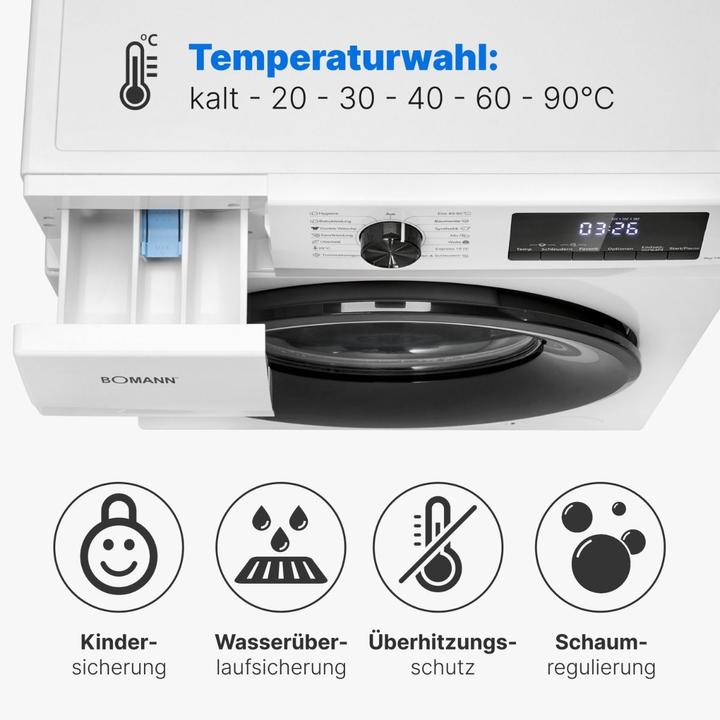 Actual product image Bomann WA 7185 w (8 kg, Left)