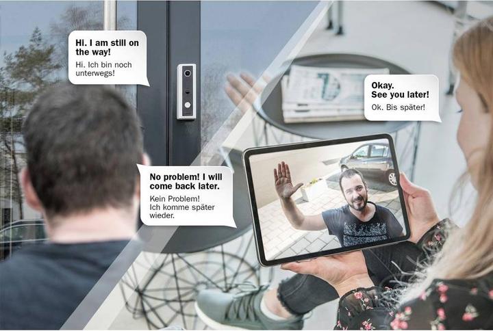 Produktbild Digitus Smarte Full HD Türklingel-Kamera mit PIR-Bewegungsmelder, Akkubetrieb + Sprachsteuerung (Kabellos)