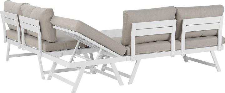 Produktbild Beliani Gartenmöbel Set Aluminium 5-Sitzer Auflagen taupe COCCORINO