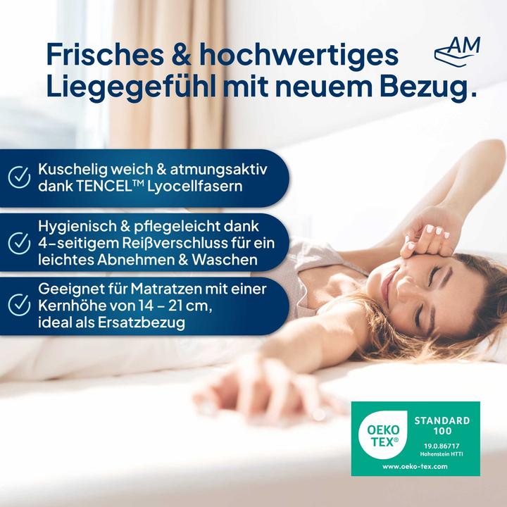Produktbild AM Qualitätsmatratzen Matratzenbezug Tencel (200 x 210 cm)