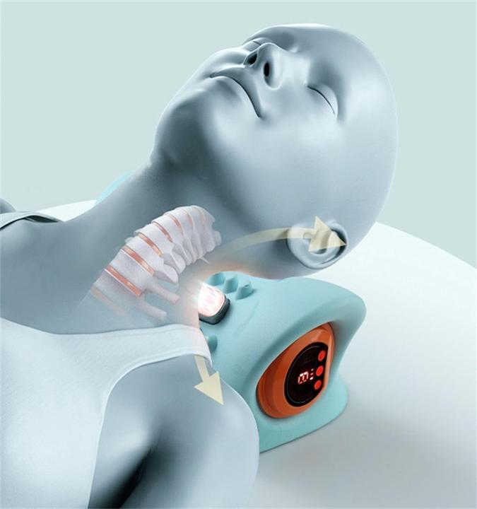 Image du produit PhoneLook Oreiller support de nuque masseur acupression portable rechargeable pour cou et épaules clair