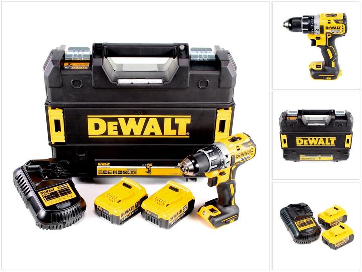 DeWalt DCD 791 M2 Akku Bohrschrauber Brushless 18V 70 Nm + 2x Akkus 4,0 Ah + 1x Ladegerät in TSTAK (Akkubetrieb)