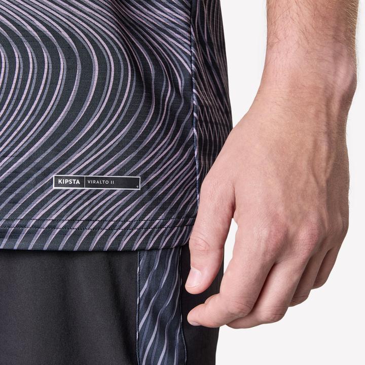 Produktbild Kipsta Damen/Herren Fussball Trikot kurzarm - VIRALTO II Wavy schwarz/neongelb (S)