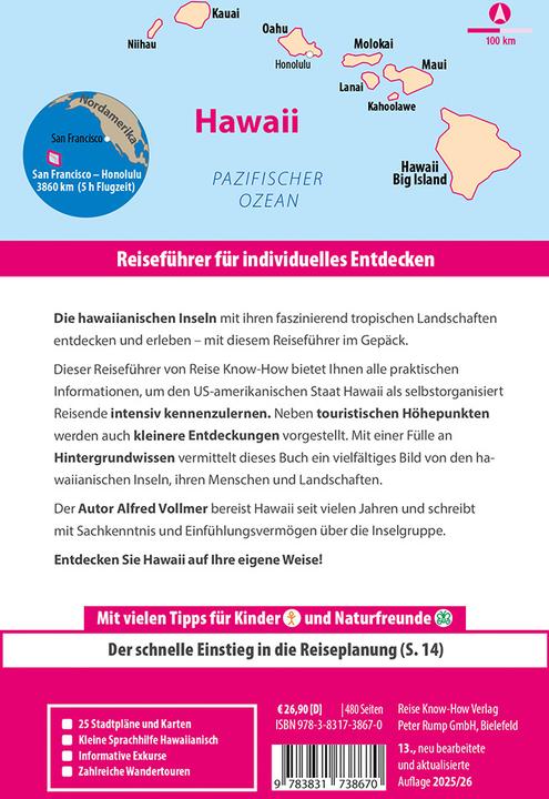 Produktbild Reiseführer Hawaii (Deutsch, Vollmer, Alfred, 2024)