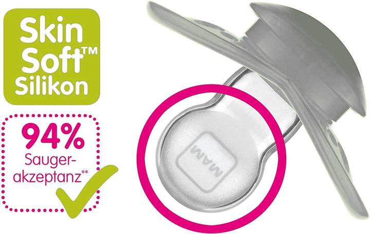 Produktbild MAM Perfect Silikon Schnuller 2 Stück 6-16 Monate Wal Elefant
