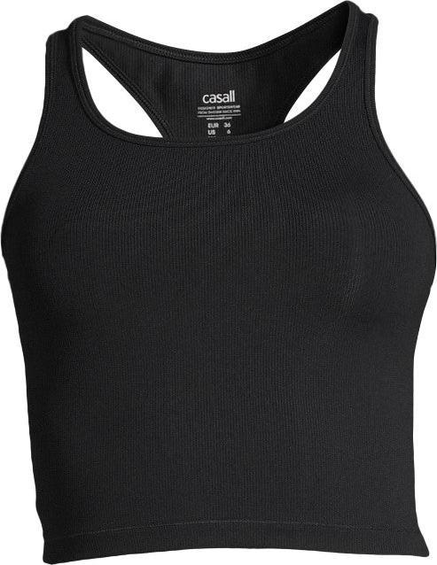CASALL Kurzes geripptes Racerback-Sportshirt (44)