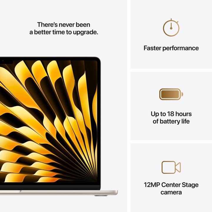 Actual product image Apple MacBook Air – 2025 (15.30", M4, 16 GB, 1000 GB, DE)