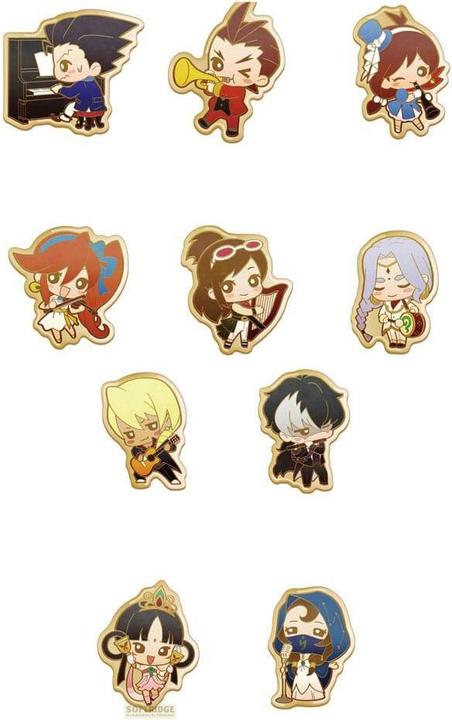 Produktbild Capcom Apollo Justice: Ace Attorney Trilogy Metall Ansteck-Buttons Orchestra 5 cm Sortiment (10)