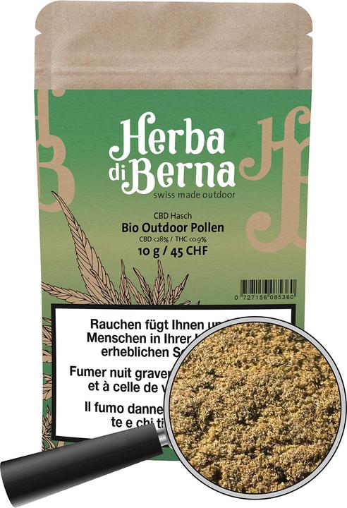 Actual product image Herba di Berna CBD Hash BIO Outdoor Pollen (3 g, Outdoor)