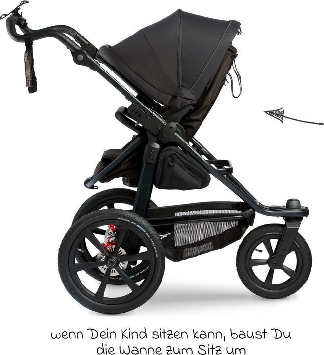 Actual product image TFK Kinderwagen 3 in 1 3in1 Kombi-Kinderwagen-Set Pro mit Luftreifen