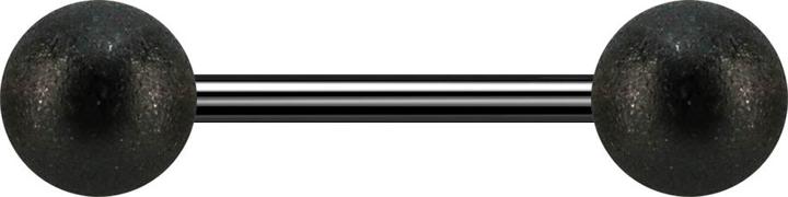 Produktbild Star Piercing Micro Barbell schwarz mit zwei Kugeln gesprenkelt (Chirurgenstahl 316L, ohne Messing)