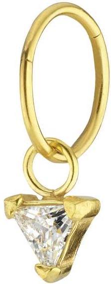 Image du produit Bijouteria Piercing d'oreille (Revêtement PVD (couleur or), Acier chirurgical 316L, Cristallin)